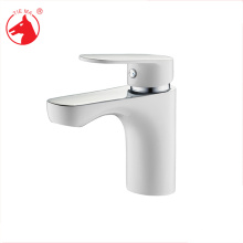 Mezclador de lavabo de pintura de latón cromado blanco (ZS41603CW)